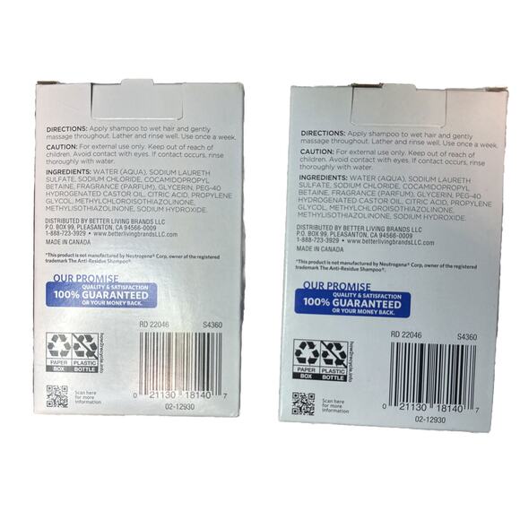 2 x 6fl Oz Signature Care Clarifying Shampoo Compare To Neutrogena Anti Residue - Picture 3 of 6